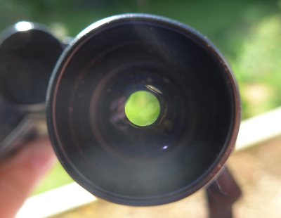 Foto: Austrittspupille eines Fernglases