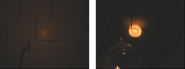 Foto: Lichtbuendelung mit einer Schusterkugel